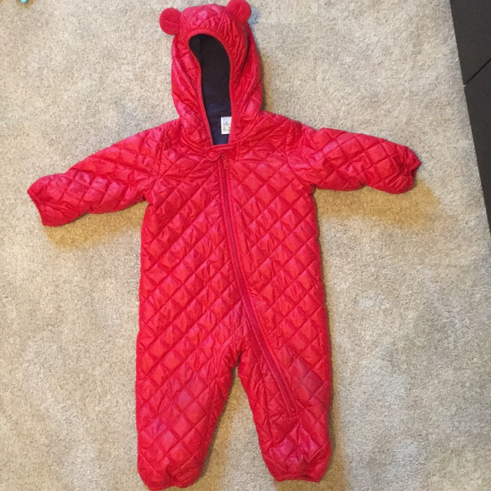 Warm padded winter suit